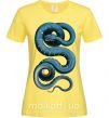 Женская футболка Голубая змея Лимонный фото