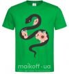Мужская футболка Темня змея с цветами Зеленый фото