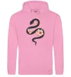 Чоловіча толстовка (худі) Темна змія з квітами Рожевий фото