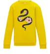 Детский Свитшот Темна змія з квітами Солнечно желтый фото