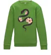 Детский Свитшот Темна змія з квітами Лаймовый фото