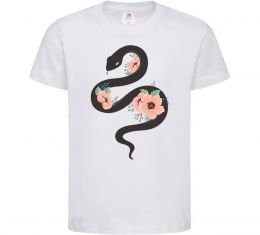 Детская футболка Темна змія з квітами