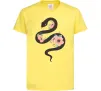 Детская футболка Темна змія з квітами Лимонный фото