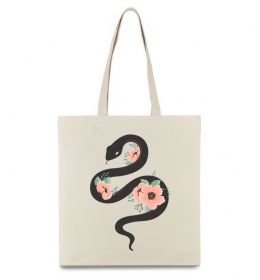 Эко-сумка Темна змія з квітами