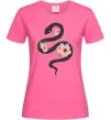 Женская футболка Темна змія з квітами Ярко-розовый Женская футболка Темна змія з квітами Ярко-розовый фото