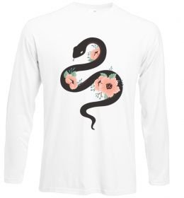 Лонгслив Темна змія з квітами