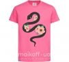 Детская футболка Темня змея с цветами Ярко-розовый фото