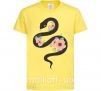 Детская футболка Темня змея с цветами Лимонный фото
